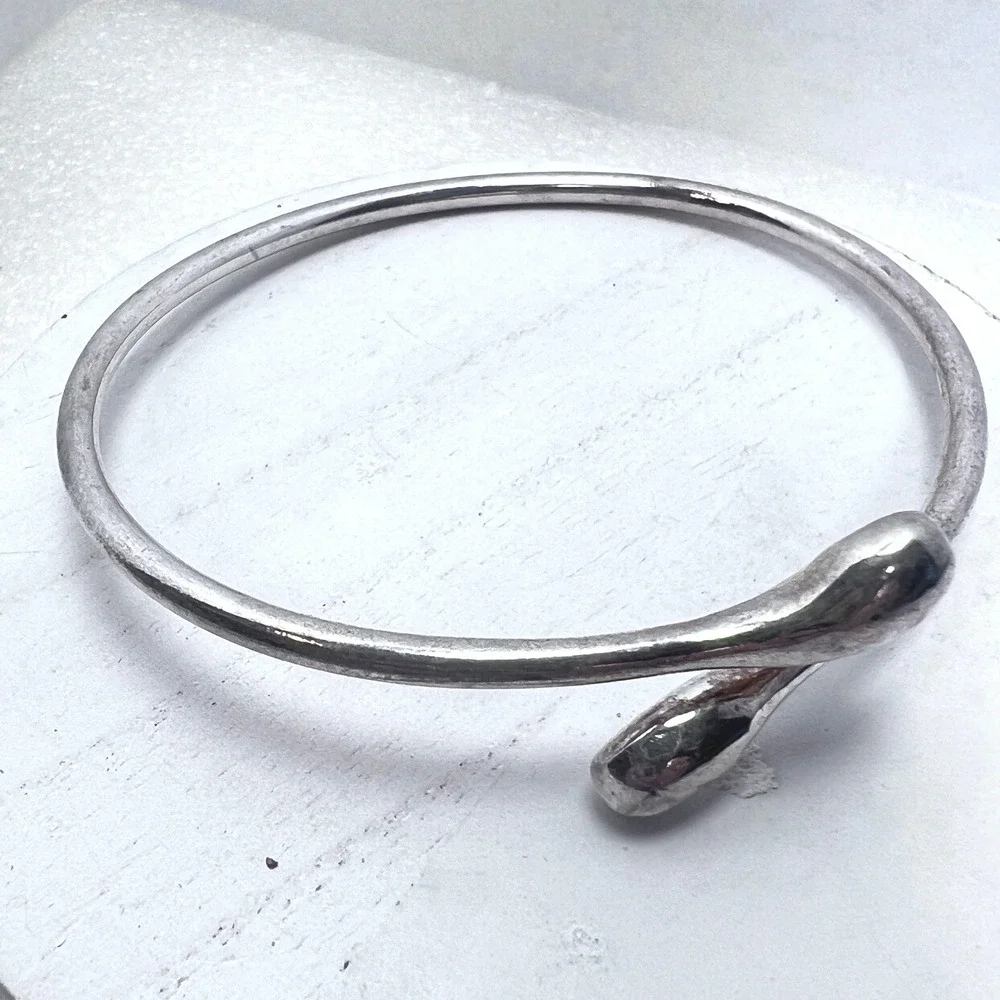 Artisan Sterling Silver Bypass Bangle 7